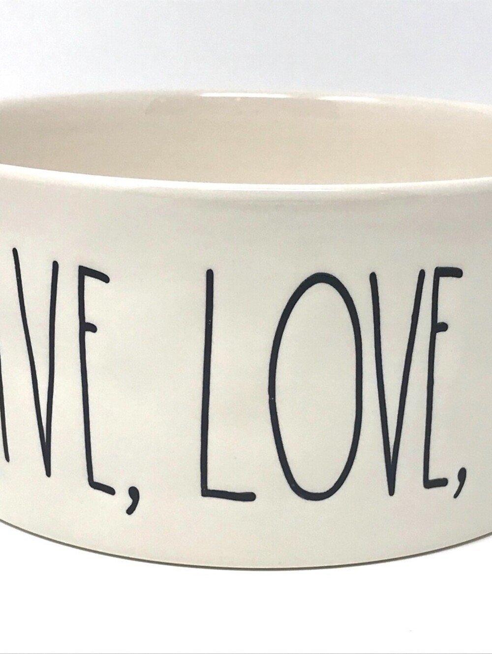 New Rae Dunn by Magenta LIVE, LOVE, BARK dog water food bowl dish puppy gift